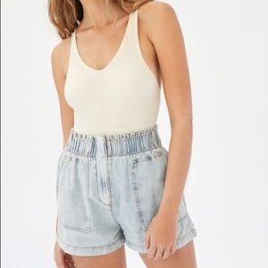 BDG Paper bag denim shorts